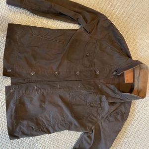 Awesome Taylor Stitch waxed canvas jacket. Halley Stevensons collab.